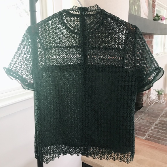 🚫SOLD 08/16🚫 ZARA Crochet Lace Blouse- Sz S - Picture 5 of 6